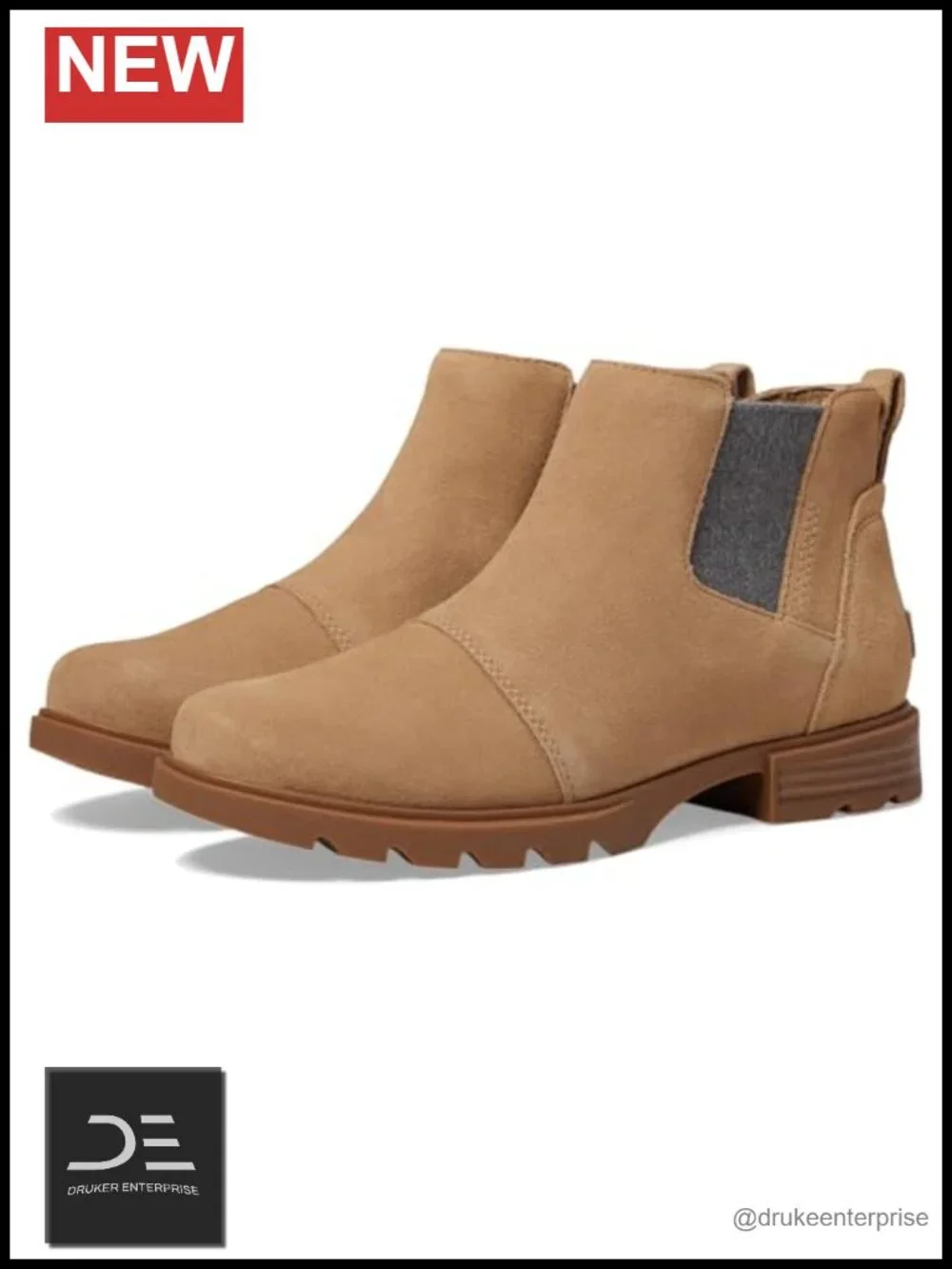 Waterproof Suede Chelsea Boots Women Ankle Bootie Pull-On